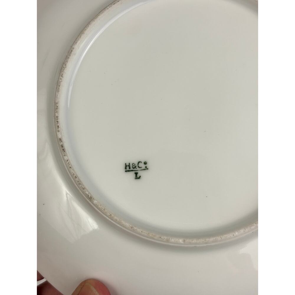 Antique H & C Haviland Limoges France 7.5" Purple Floral Porcelain Plate - Picture 2 of 14